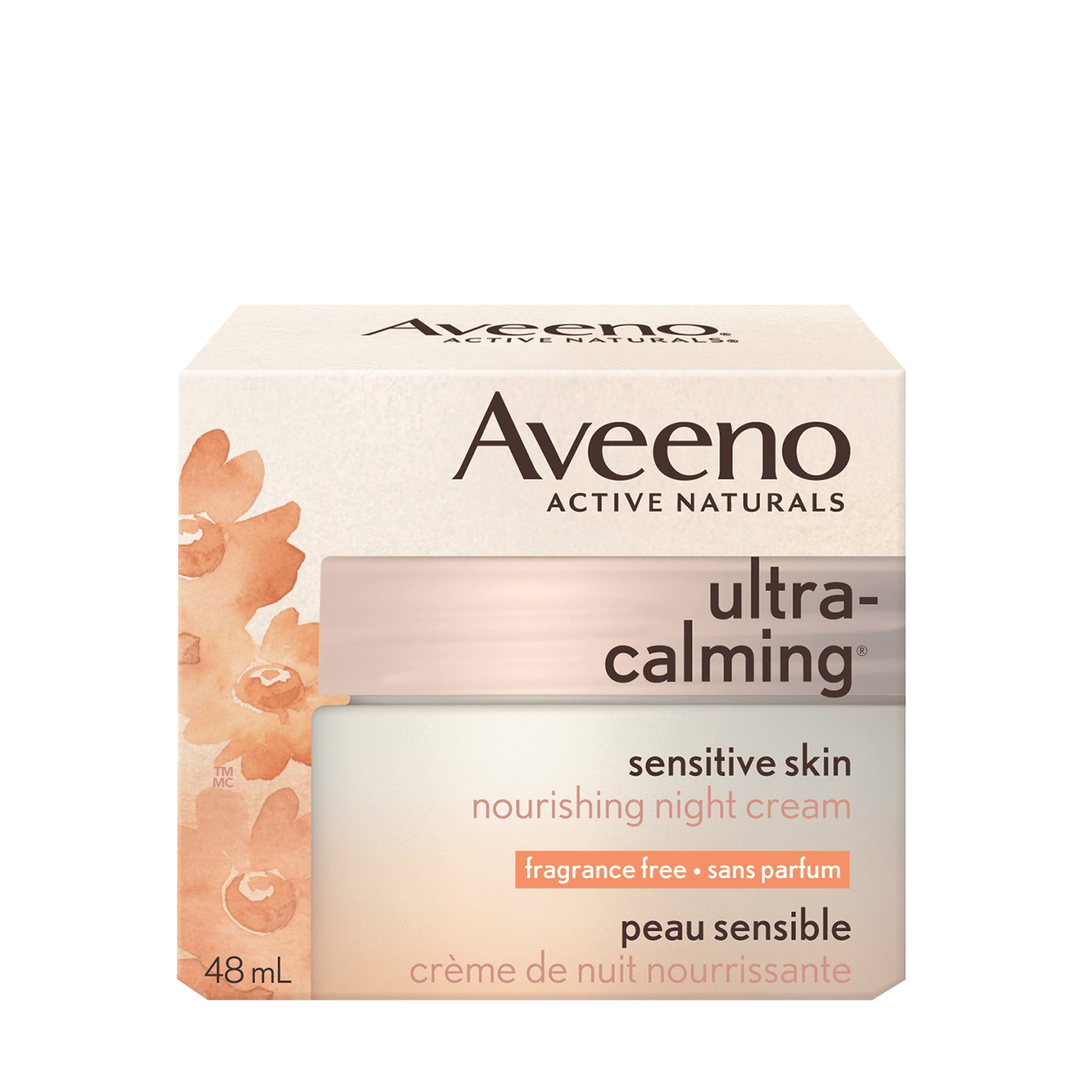 Crème de nuit nourrissante Peau sensible Aveeno® Ultra Calming®, Pot de 48 ml