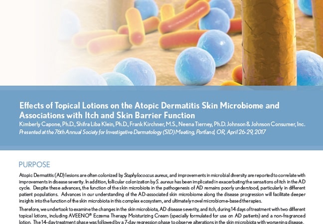 Effets des lotions sur le microbiome cutané dans les cas de dermatite atopique