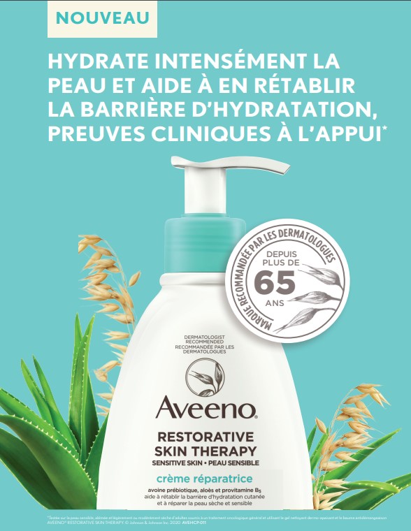 Crème réparatrice AVEENO® Restorative Skin Therapy à l'avoine, flacon-pompe de 12 oz